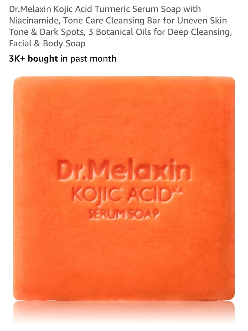 Kojic Acid Turmeric Serum Soap - Orange